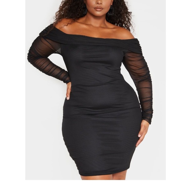 black bardot dress size 20